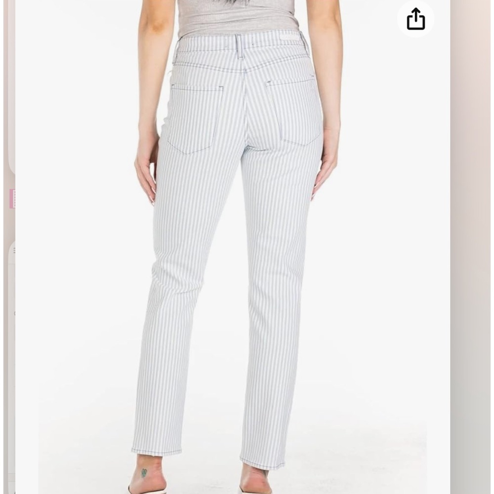 Articles of Society Rene Striped Straight Leg Crop Jeans, Size 29, NWT - Picture 4 of 13